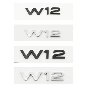 3d Crom Negru W12 Scrisori Pentru Masina Aripa Pentru Audi W12 Emblema Logo-ul Pentru Audi A8L A6L S8 W12 Autocolant Insigna Accesorii