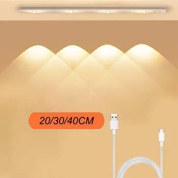 Ultra subțire Cabinet CONDUS de Lumină 20/30/40CM Senzor de Miscare PIR Wireless USB Reîncărcabilă Lumina de Noapte Ușoară Dulap de Bucătărie de Iluminat