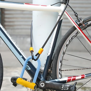 U Forma Blocare Biciclete Set Cablu cu Cheie/Cablu de Oțel/de Blocare a Suportului de Blocare Motocicleta de Blocare Biciclete pentru E-Biciclete/Biciclete de Munte/Biciclete Rutier