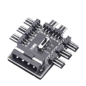 Multi Fel Splitter Cooler Ventilator de Răcire Hub SATA/4 Pin 1 la 8 3Pin de Alimentare de 12V Soclu PCB Adaptor Controler de Viteză pentru Placa de baza