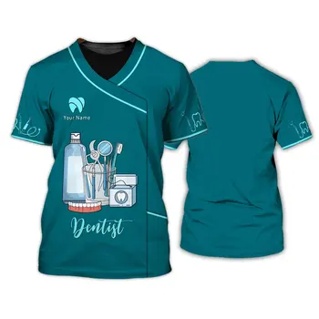 Vara Tricouri Femei T-Shirt Imprimat Gât Echipajului Dentist T-Shirt Instrumente Dentare Tricou Personalizat Dentist 2023