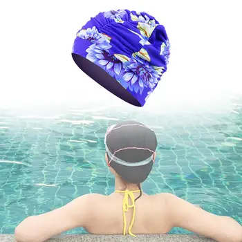 Casca de inot pentru Adulti din Poliester Nylon Sport Confortabile Accesoriu Pălărie de Înot pentru Sport de Apă de Surf de Plaja Vara Parul Lung Unisex