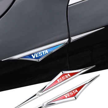 Accesorii auto 2 buc/Set Pentru lada-VESTA Masina Fender Metal Autocolant Decorativ Exterior Decalcomanii de Modificare Masina Emblema