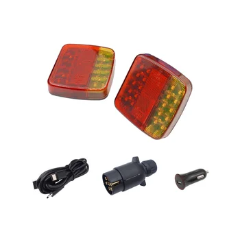 Wireless Trailer Lumini Kit pentru Remorcare Camion, Reîncărcabilă LED de Remorcare cu Lumina Magnetic pentru Barca Trailer RV