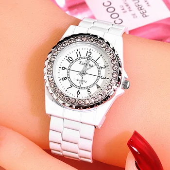 Sdotter Femei Ceas Cristal De Cuarț De Brand De Lux Xinhua Calitate Saati Feminino Relojes Mujer Relojes Stras Ceas De Mână Rochie