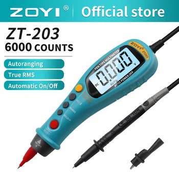 ZOYI ZT203 Multimetru Digital Tip Stilou Metru 6000 De Capete de acuzare cu Non Contact AC/DC Tensiune de Rezistență Capacitate Hz Tester Instrument