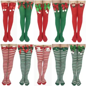 Producătorii de aprovizionare ciorapi de Crăciun rochie de petrecere accesorii șosete de Crăciun peste genunchi șosete arc ciorapi ciorapi sexy