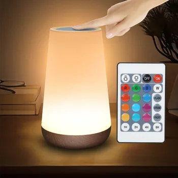 13 Culoare Portabil Lampa de Birou Lămpi de Noptieră Pentru Dormitor Camping Lumina de Noapte Estompat USB Reîncărcabilă Lumina Tabelul