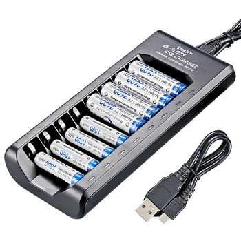 Smart USB Încărcător de Baterie 4/8 Sloturi AA AAA 1.2 V Ni-MH, NI-CD Baterii Reîncărcabile Inteligent de Încărcare LED-uri de Lumină Electrice Încărcătoare