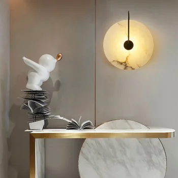 Modern Nordic Post-Moderne Marmura Perete Lampă cu LED-uri Lumina Decor Sala de Mese Camera de zi Dormitor Noptieră Studiu de Design de Iluminat