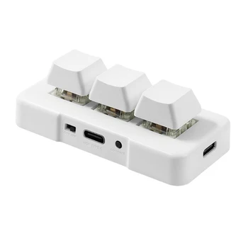 MK321BT 3-cheie Mini Tastatură Personalizate cu Mecanic Albastru Comutator USB+BT Dual-modul de Conexiune pentru Joc de Birou Multimedia