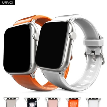 URVOI Trupa pentru Apple Watch Seria 8 7 6 SE54321 Jeleu folie de silicon curea pentru iWatch Moale design confortabil vara trupa încheietura mâinii