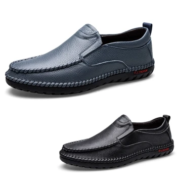 Piele naturala pantofi pentru bărbați respirabil slip-on mocasini barbati casual din piele pantofi acoperă degetul strat de piele de vacă de conducere pantofi pentru bărbați