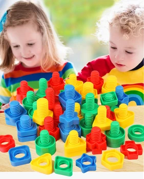 8 Buc Șurub Copii Jucărie Diy Șurub Jucărie Blocuri Interesante Jucarii Educative pentru Copii de Constructii Jucarii Educative