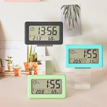 Ceas cu alarmă de Temperatură și Umiditate LCD Display Digital Termometru Higrometru Portabil Decorare Dormitor Calendar