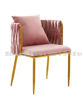 Roșu Net ins masa de toaleta machiaj scaun, scaun de lux lumina dormitor modern designer acasă spatar scaun de luat masa manichiura scaun