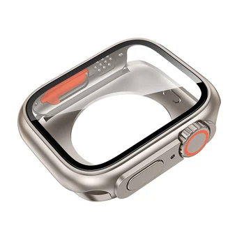 Schimbare La Ultra Ceas Caz pentru Apple Watch 44mm 45mm 40mm 41mm Greu PC-ul din Față și din Spate a Barei de protecție Caz iwatch Seria 8 7 6 5 4 SE Acoperă