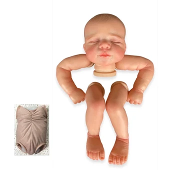 NPK 19inch Deja Pictat Papusa Reborn Părți Quinlyn Drăguț Copil de Dormit Pictura 3D cu Vene Vizibile Pânză Corpul Inclus