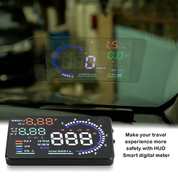 A8 Auto Head Up Display OBD2 EOBD HUD Vitezometru temperatura Apei de Alarmă RPM Parbriz Proiector Instrument de Diagnosticare Consumul de Ulei