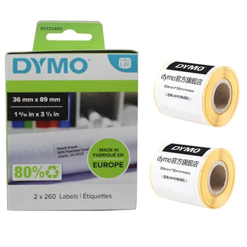 2Rolls Originale DYMO 99012/S0722400 Etichete Termice Bandă 89*36mm 260Labels/Rola de Hârtie utilizat pentru LW450/LW550/LW550Turbo