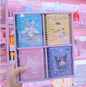 24buc Drăguț Sanrio Kuromi Cinnamoroll Hello Kitty Bobina de Notebook-uri de Desene animate Notepad Portabil de Buzunar Notebook Papetărie en-Gros