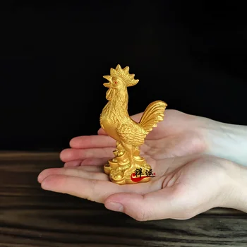 Acasă decorare accesorii de Aur Cocos Decor zodiac Chinezesc pui Rasina de Artizanat Cadou pentru deschidere magazin Norocos Cadouri
