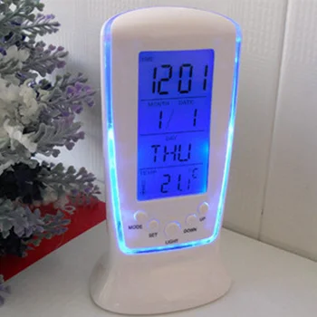 Digital, Calendar, Temperatura LED Digital Ceas cu Alarmă cu Spate Albastru Lumina Calendar Electronic Termometru Ceas Led cu Oră