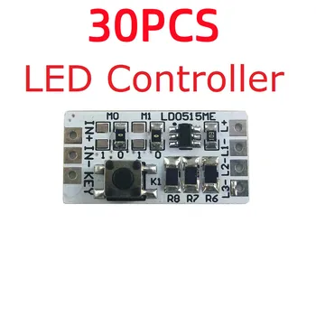 30PCS DC 2.5 V-5V 1200MA Butonul Driver LED ON/OFF Intermitent SOS Controller USB pentru Putere Mobil 18650 Baterie Litiu