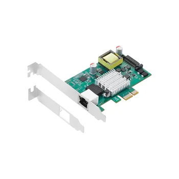 PCIE la 2,5 G POE Gigabit Card Singur Port RJ45 Gigabit PCIe X1 PoE+ Card de Rețea Ethernet Cadru 802.3 At I225 Cip