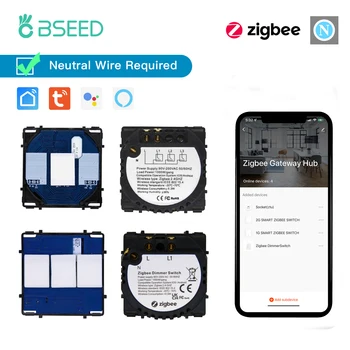 Seminția UE Standardul Zigbee Light Switch-uri de Piese 1/2/3Gang Dimmer Modul airbag Cortină DIY Parte Tuya de Viata Inteligente de Control Neutru Necesare