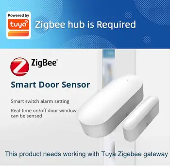 Tuya WiFi/Zigbee Ușă Senzor de Geam Usa de Garaj Detector Inteligent de Securitate Acasă Cu Alexa de Start Google Smar TLife APLICAȚIE Inteligent Viață