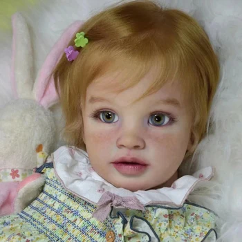 26Inch Realiste pentru Copii Toddler Renăscut Pippa Printesa Fata de Realist Papusa Neterminate Piese Papusa cu Corpul de Pânză și Ochii