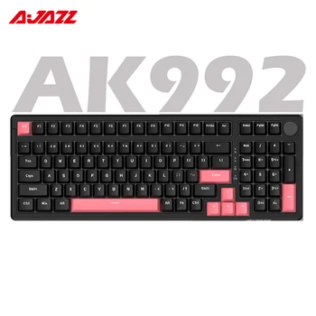 AJAZZ AK992 99 Cheile Tri-modul Wireless Tastatură Mecanică Tastatura cu Fir USB/Bluetooth/2.4 G Gaming Keyboard Hot-Swappable Pentru PC