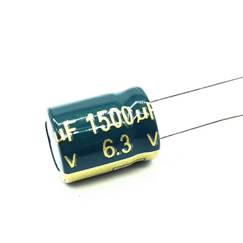 5pcs/lot 6,3 V 1500UF 10*13 Low ESR / Impedanță înaltă frecvență de aluminiu electrolitic condensator de 1500UF 6.3 V 10*13 6.3v1500uf 20%