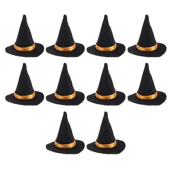 10 Buc Mini Palarie De Vrajitoare De Halloween Decor Copii Petrecere Sticla Decoruri În Aer Liber Simțit Decorative Pălării Copil Acoperă
