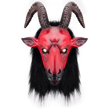 Halloween Înfricoșător Capra Antilope Masca De Animal Latex Cap Plin Masca Animale De Fermă Carnaval Adulti Costume Accesorii Elemente De Recuzită