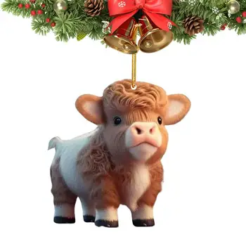 Masina Drăguț Pandantiv Draperii Desene Animate Vacă Acasă Decorare Pom De Leagăn Ornament Drăguț Leagăn Vaca Draperii Ornamente Pentru Pomul De Crăciun