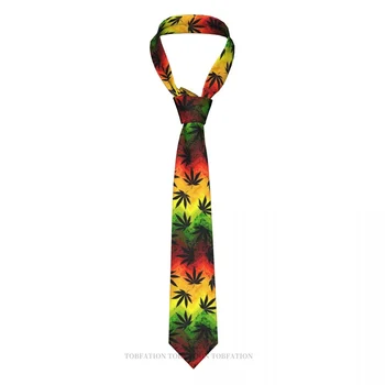Frunze de buruieni Rainbow Design Frunze Bărbați Cravate 3D Imprimate Hip-Hop Street Afaceri Petrecere de Nunta Tricou Accesorii
