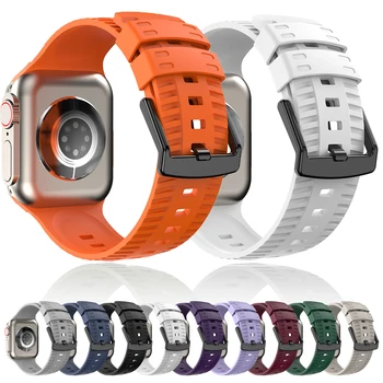Curea din silicon pentru Apple Watch Band 44mm Ultra 49mm 45mm Correa pentru Apple Watch 8 7 6 5 4 3 Bratara 38mm 40mm 41mm pentru iWatchSe