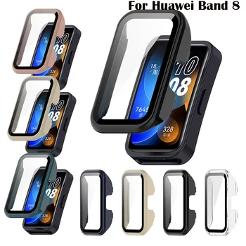 Pc complet de Protecție Caz Pentru Huawei Band 8 Ecran Protector Caz Pentru Huawei Band8 Capacul Barei de protecție Coajă + Sticla Film 2in1