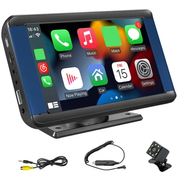 7 Inch Radio Auto HD 1024P Wireless Carplay, Android Auto MP5 Player cu Ecran Tactil Bluetooth-compatibil Bulit-in Difuzor Mirrorlink