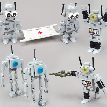 MOC de Luptă de Pază Robot Blocuri Kit Militare Inteligență Artificială Câine Mecha Cărămizi Asambla Jucării Băieți Cadou