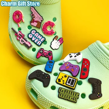 5pcs Controler de Joc Croc Farmec Amuzant Gogoașă Pantofi Farmecele pentru Adidasi Gamepad Arma Decoratiuni de Pantofi Cataramă Croc Blugi