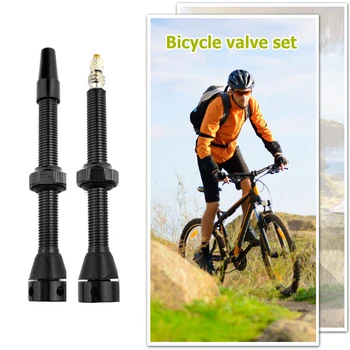 2 buc Biciclete Tubeless Rim Ventilele 44/60mm Biberon pentru MTB Mountain Bike