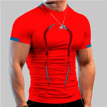 Oameni care Rulează Compresie T-shirt Cămașă Sport Sport T-shirt pentru Bărbați Formare Man T-shirt de Fitness de Top Supradimensionat cu Mânecă Scurtă de Îmbrăcăminte