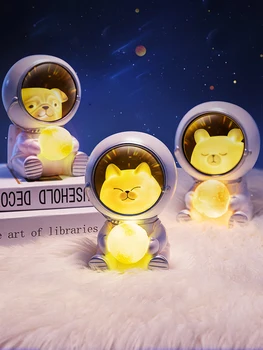 USB Astronaut Noapte Taxa de Lumină LED-uri Galaxy Guardian animale de Companie Astronauților USB Lumina de Noapte Decorare Dormitor Copii Stele Cadou de Ziua de nastere