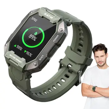 Mens Militarys Ceasuri Inteligente 1.71 Inch, rezistent la apa Rula Sport Fitness Ceas Accidentat în aer liber GPS Militarys Smartwatch Apă