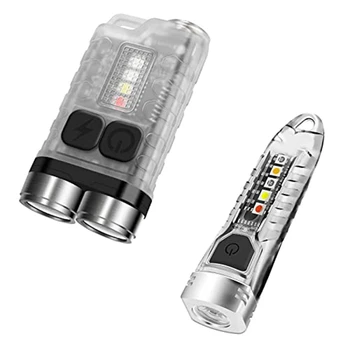 Nou-V3 Mini Breloc Lanterne,900LM USB-C Reîncărcabilă LED Flash de Lumină Cu Coada Magnet,V1 IPX6 Lanterna de Buzunar