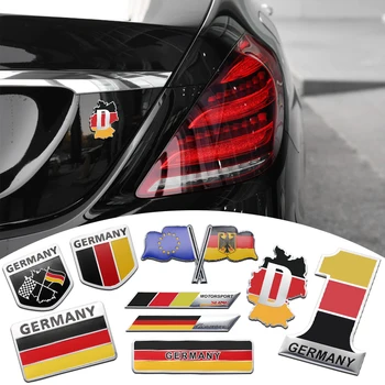 1 buc Masina 3D de Aluminiu Germania Flag Styling Autocolante Auto Emblema, Insigna Decor Decalcomanii Auto Corpul Aplicatiile Aliaj Decal Accesorii
