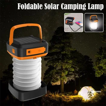 DUS Solar Pliabil Camping Lumina Impermeabil în aer liber Reîncărcabilă Lanterna Portabil cu Lanterna LED-uri Power Bank Portabil Lampa